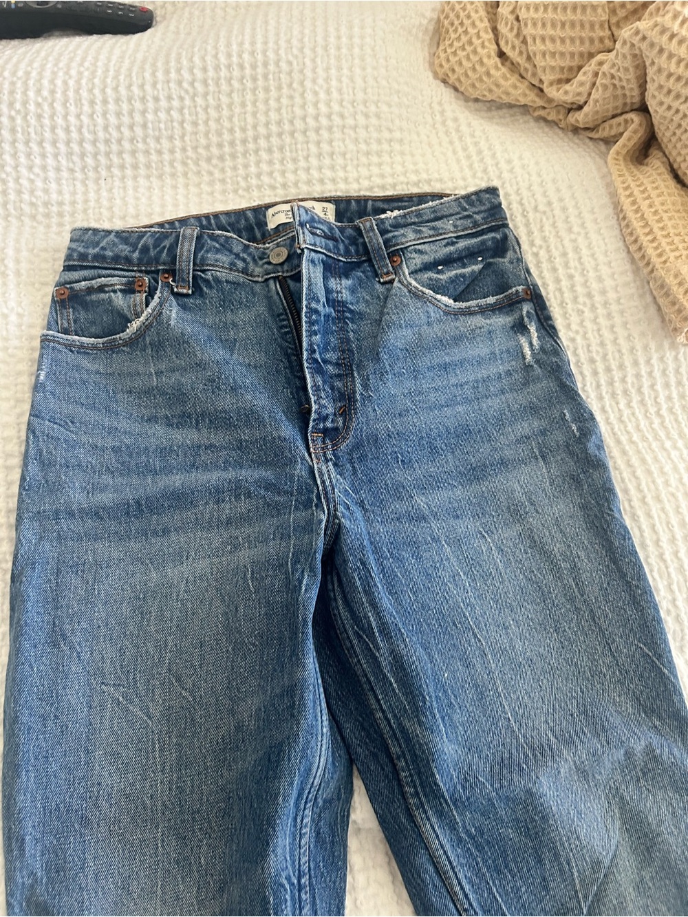 Black Straight-Leg Jeans and blue jeans - bundle